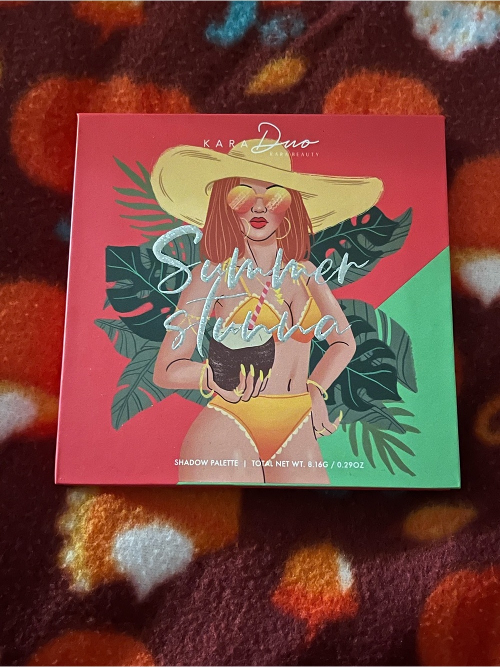 KARA DUO Summer Strut Eyeshadow Palette - Coral & Mint Packaging